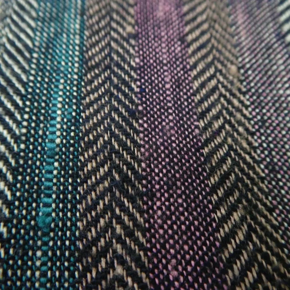 30x27 Vintage Happy Legs Rainbow Herringbone Trouser Pants High Waist Pockets L